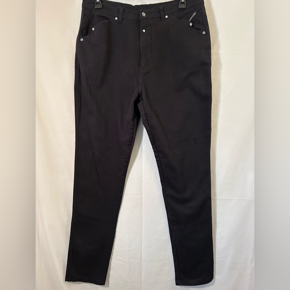 Western Ethics Black High Waisted Tapered Leg Jeans Size 18